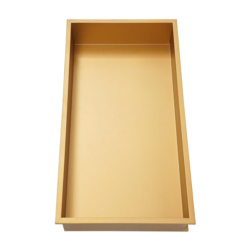 Led Shower Niche, 24" X 12" Gold Storage Shower with Lighting, IP66 Waterproof,304 Stainless Steel Modern Recessed Wall Niche for Bathroom Storage Over Embedded Installation