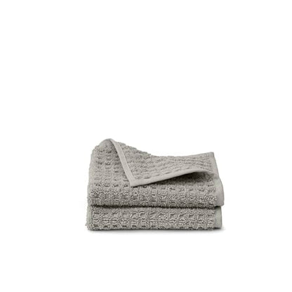 BOLL & BRANCH Turkish Waffle Washcloth Set, Pewter | Set of 2 - 100% Organic Turkish Cotton - Lightweight Soft Absorbent Luxury Spa Washcloths, Waffle Weave Texture - Quick Dry - color: Pewter, style: Turkish Waffle