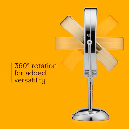 Conair Lighted Makeup Mirror, LED Vanity Mirror, 1X/7X Magnifying Mirror, Double Sided, Battery Operated in Polished Chrome - size: 4.7"L x 8"W, style: Battery Operated