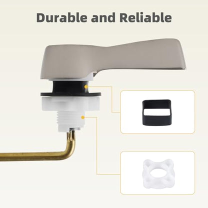 Universal Front Mount Metal Toilet Handle Replacement, Brass/Brushed Nickel | Toilet Flush Handle Lever with Adjustable Stainless Steel Chain, Compatible with Kohler, American Standard, TOTO, Mansfield - color: Brushed Nickel, style: Front Mount Design