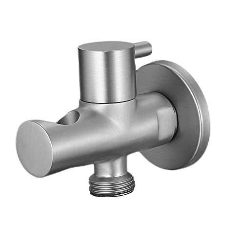 Hand Held Shower Head Holder with Hose Connector Shower Head Shut Off Valve Shower Wand Holder Wall Mount Handheld Shower Handle Sprayer Holder Toilet Bidet Spray Head Bracket Brushed Nickel - color: Brushed Nickel