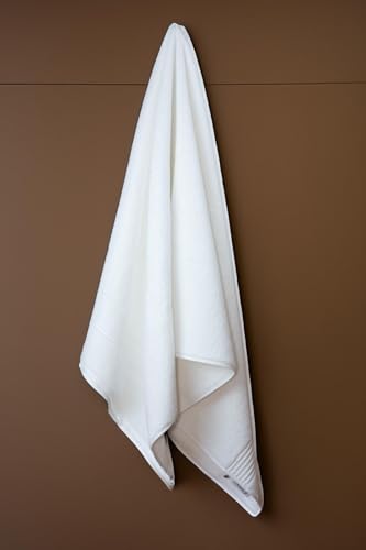 Milara Plush Turkish Cotton Bath Sheet, White, 700 GSM, 35x70 in | Oversized 35x70in, 700 GSM Turkish Combed Cotton, Air-Spun for a Plush Feel, OEKO-TEX® Standard 100 Certified - color: White, size: Bath Sheet (1 Pcs) - 35" x 70"