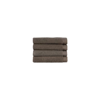 Christy Luxe 4 Piece Wash Cloth Set | Soot Brown | Luxe Heavyweight 100% Turkish Cotton | Ultra Soft | Super Absorbent | 730GSM | 4 Face Cloths - color: Soot, size: 4 Face Set