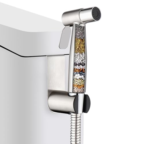Handheld Bidet Sprayer for Toilet with Filter, Adjustable Water Pressure Stainless Steel Jet Spray for Toilet, Filtered Fresh Water for Feminine Wash and Cloth Diaper Rinsing