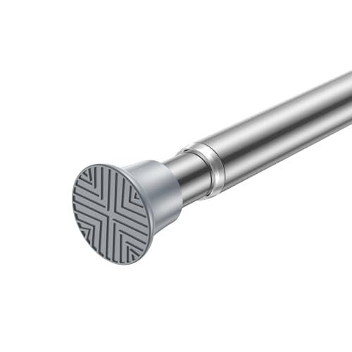 Small Tension Rod 16-38inch Silver Tension Curtain Rod No Drilling Spring Curtain Rods for Windows Short Tension Rod Adjustable Curtain Rod for Windows,Door,Closet,Kitchen - color: Silver, size: 16" to 38"-1Pcs
