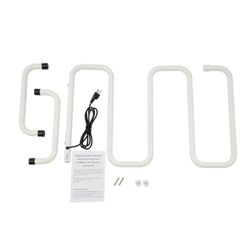 Electric Towel Warmer S-Shaped Drying Rack, Fast Heating Constant Temperature Freestanding Heated Towel Rack for Bathroom Kitchens Laundry Rooms Spas, 17.7" W x 28.4" H