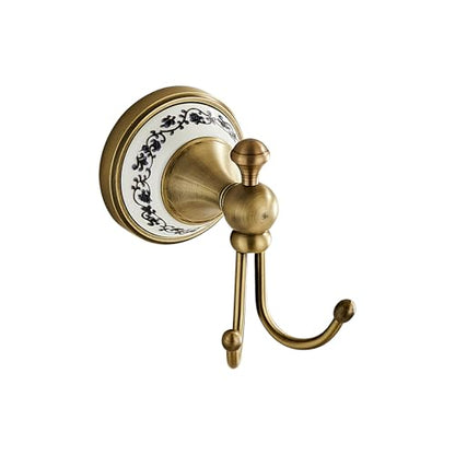 Antique Bronze Brass Bath Towel Hooks Wall Mounted Bathroom Clothes Hook, Antique Brass Horn Shape Curved Towel Hooks YIGUANXIN - color: Antique, size: Clothes Hook