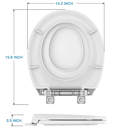Toddler Toilet Seat Round with Toilet Seat Cover – Potty Training Toilets for Boys and Girls, Family Bathroom PP Toilet Seats with Child Seat, Biscuit - color: Biscuit, size: Round
