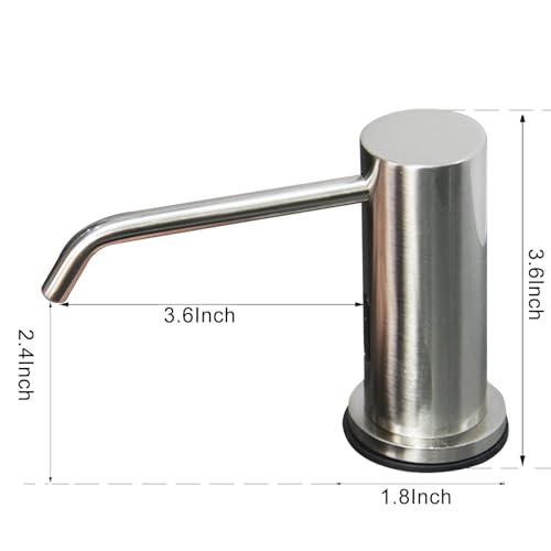Automatic Touchless Soap Dispenser for Kitchen Sink, Brushed Nickel, High Capacity, Durable Material, Multiple Power Supply Modes, Versatile Use, Liquid Soap, Shampoo, Hand Sanitizer - color: Brushed Nickel