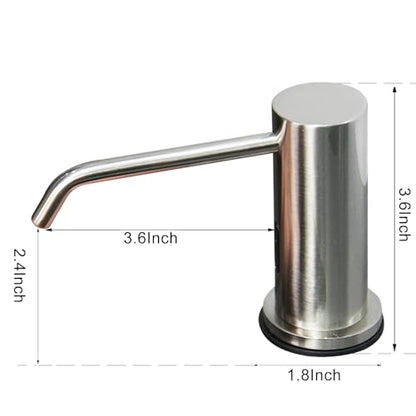 Automatic Touchless Soap Dispenser for Kitchen Sink, Brushed Nickel, High Capacity, Durable Material, Multiple Power Supply Modes, Versatile Use, Liquid Soap, Shampoo, Hand Sanitizer - color: Brushed Nickel
