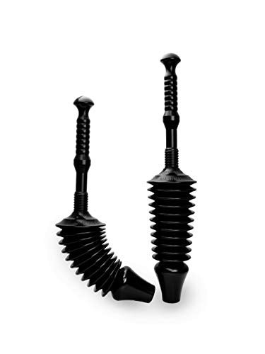 Master Plunger MP1600-TB 1.6 Gallon Low Flush Toilet Plunger with Funnel Nose Design. Tall Bucket included, Black