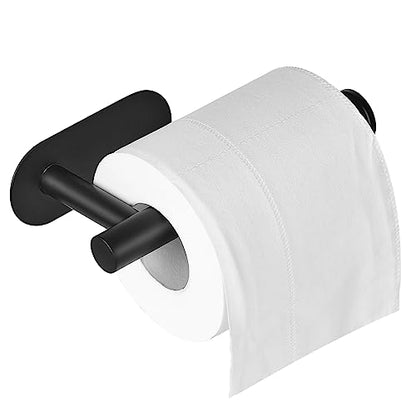 DGWHYC Self Adhesive Toilet Paper Holder, Matte Black Toilet Paper Holder Rustproof 304 Stainless Steel for Bathroom, Kitchen and Washroom, 3M Wall Mount DG-TPA21 - color: Black