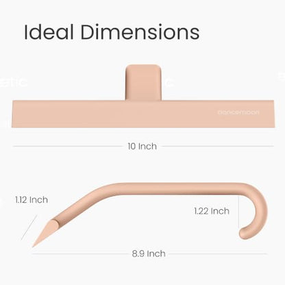JustHang Shower Squeegee with Built-in Hook, 10-Inch Terracotta | Award-Winning Design, All-One-Piece Soft-Touch Silicone, for Glass Door, Bathroom, Window, Mirror, Tile Wall, Car - color: Terracotta