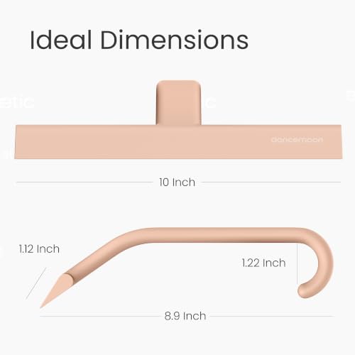 JustHang Shower Squeegee with Built-in Hook, 10-Inch Terracotta | Award-Winning Design, All-One-Piece Soft-Touch Silicone, for Glass Door, Bathroom, Window, Mirror, Tile Wall, Car - color: Terracotta