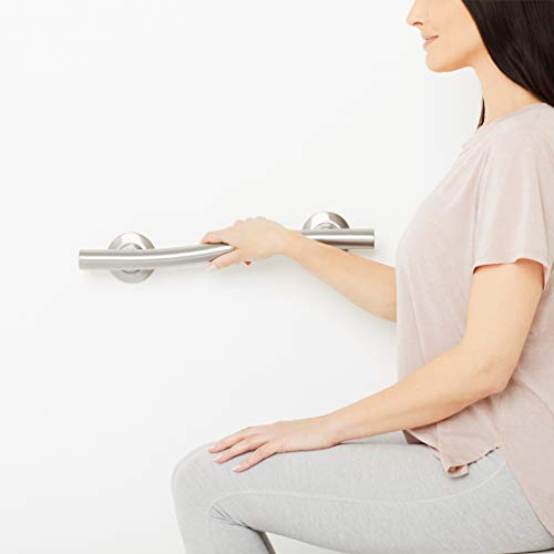 Seachrome 18 inch Bathroom Wave Grab Bar Satin Finish - color: Satin, size: 18