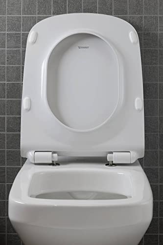 Duravit DuraStyle Elongated Toilet seat White High Gloss, Slow Closing, Stainless Steel Hinges