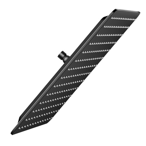 VBFF-Shower Head,rain shower head, 16 inch- Square Shower Head, 1.8 GPM Flow Rate, rainfall showerhead,VBFF10 (Matte Black) - color: Matte Black, size: 16 Inch
