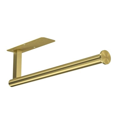 Paper Towel Holder Under Cabinet No Drilling, Self Adhesive Paper Towel Holder Wall Mount for Kitchen Rack, Under Counter Napin Holder No Drill, RV, 304 Stainless Steel, Gold Brass - color: Gold