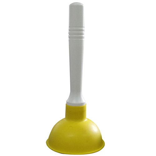 Drain Plunger, Mini Sink Unclogger, Small 4-Inch Clog Remover | Rubber Cup Hand Plumber Helper, Force Tiny Compact Tool with 9" Short Handle for Kitchen Bathroom, Toilet, Shower, Bath Tub - color: Yellow