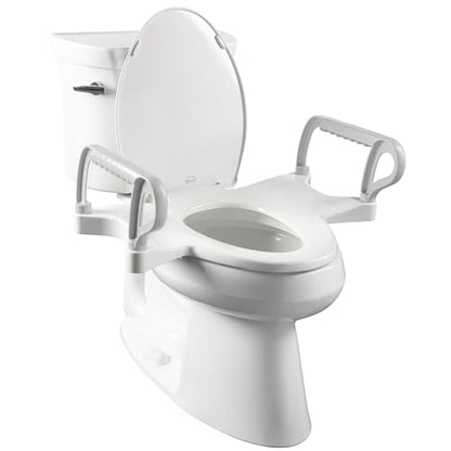 Bemis Assist Toilet Seat with Built-in Support Handles, Hinges Never Loosen, Fits Round and Elongated - style: Seat with Handles