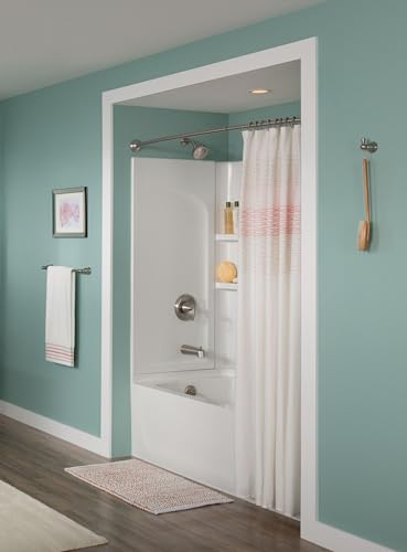 Moen DN2160BN 54 to 72-Inch Adjustable Length Curved Shower Rod, Brushed Nickel