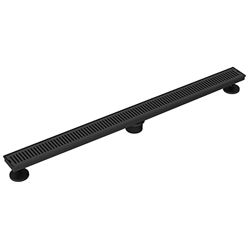 VIGO Elan 36 in. Linear Shower Drain in Matte Black - VG07003MB - color: Matte Black, size: 36 in.