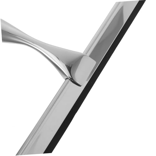 CALLARON Shower Squeegee with Hook Holder Stainless Steel Wiper for Bathroom and Glass Doors Streak-Free Scraper for Mirrors Tiles and Windows
