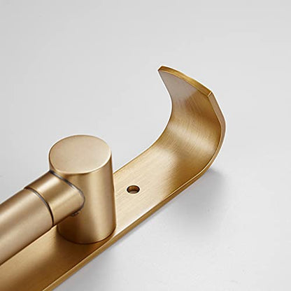ZHOUXIAO All Brass Swing Out Towel Bar Holder Wall-Mounted/Gold Swivel Towel Rack Hanger Organizer for Bathroom,Kitchen, 4-Bar Towel Bar Folding Arm Swivel Hanger Bathroom St Black