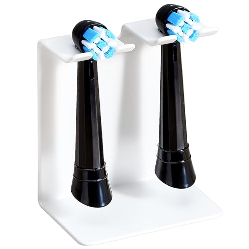 Electric Toothbrush Head Holder, Oukimly Toothbrush Holder Wall Mounted or Desktop, Metal Tooth Brush Holder, Shower Brush Head Holder, Electric Toothbrush Holder for Bathroom (White, Small) - color: White, size: Small