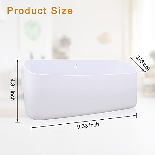 Picowe Magnetic Laundry Storage, Lint Holder Bin for Laundry Room, Space-Saving Trash Container Hanging on Dryer, Washer or Wall Mount Trash Bin (Gray White) - size: M - White