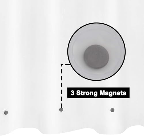 Barossa Design 54" x 78" Frosted Stall Shower Curtain Liner with 3 Magnets | Waterproof PEVA, PVC Free, Metal Grommets, Lightweight Plastic Shower Liner 54x78 Inches for Stall - color: 2a. Frost, size: 54"W x 78"L (Pack of 1)