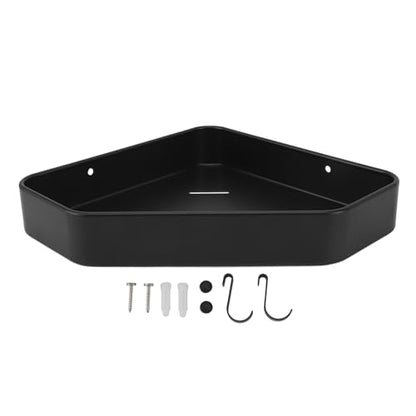 Space Aluminium Corner Shower Shelf, Wall Mounted Rustproof Bathroom Storage, Easy Installation, No Punching Required, Large Capacity for Toiletries and Cosmetics