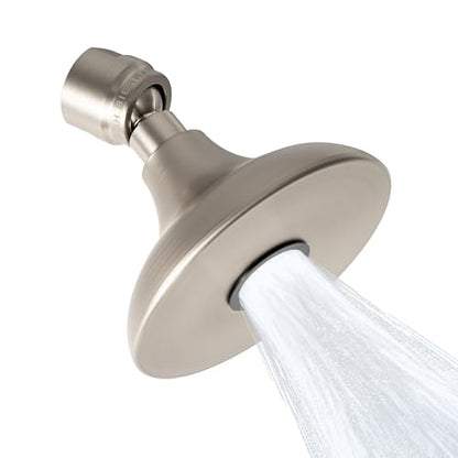 High Sierra® HALF DOME® Solid Lead-Free Metal 1.5 GPM Award Winning. Ultra Low Flow Shower Head. Patented Nozzle Never Clogs - Brushed Nickel Finish - color: Nickel, size: 1.5 GPM