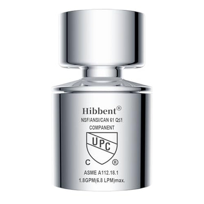 Hibbent NSF/ANSI/CAN 61 Certified Faucet Aerator, CUPC Certification 360° Swivel Kitchen Sink Aerator, Dual-function Sprayer Faucet Head, Faucet Replacement Part 55/64 Inch Female Thread - Chrome - color: Chrome
