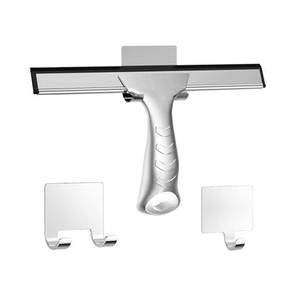 Shower Squeegee Stainless Steel Glass Window Squeegees for Bathroom Door Car Glass with Hook Wiper Cleaner Household Shower Squeegee - color: A