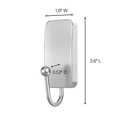 Command BATH33-SN-ES Bath Hooks, Satin Nickel, 4 Count - color: Satin Nickel, size: 4 Pack