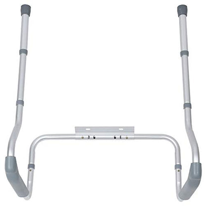 Luocute Toilet Safety Rail, Toilet Safety Frame Adjustable Height & Width Aluminum Alloy Supports 220lb with Non Slip Handles for Elderly Disabled