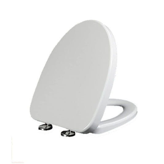 "V-Shaped Toilet Seat with Cover - Quick Release, Easy Clean with Adjustable Hinges, Oval Soft Close Design" - size: 01c