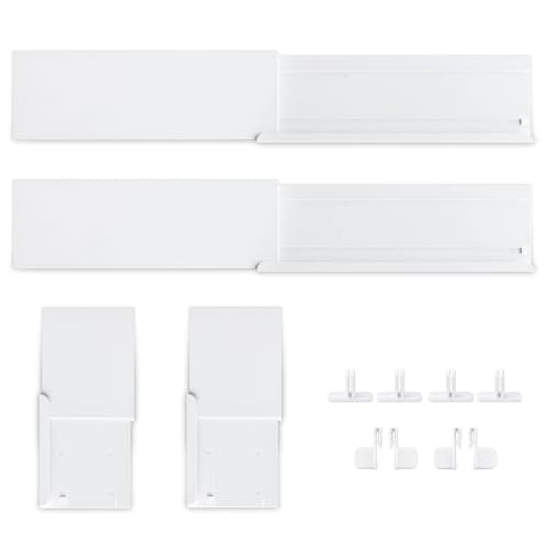 Adjustable Drawer Dividers for Small & Junk Drawers - Starter Kit | Slim interlocking grid for vanity, makeup, desk & bathroom; 3D guide shows where each piece goes; expandable, tool-free