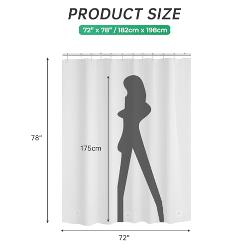 AmazerBath 78 Inch Shower Curtain Liner Frosted, 8G Shower Liner Heavy Duty, Premium PEVA Weighted Shower Curtains for Bathroom with 3 Big Stones and Grommets, 72x78 Inches - color: Frosted, size: 72"W x 78"L (Pack of 1)