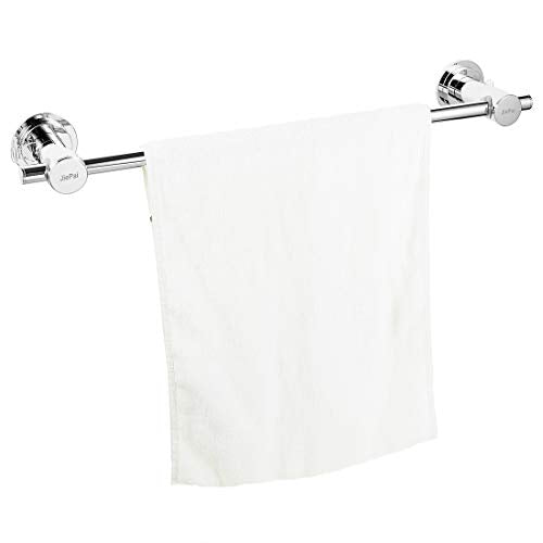 JiePai 24 inch Suction Cup Towel Bar,Shower Towel Racks for Bathroom,Chrome | Vacuum Suction,No Drill,Removable,Heavy Duty Wall Mount ,For Smooth Surfaces,for Bathroom & Kitchen - color: Suction Towel Bar-24 Inch Chrome