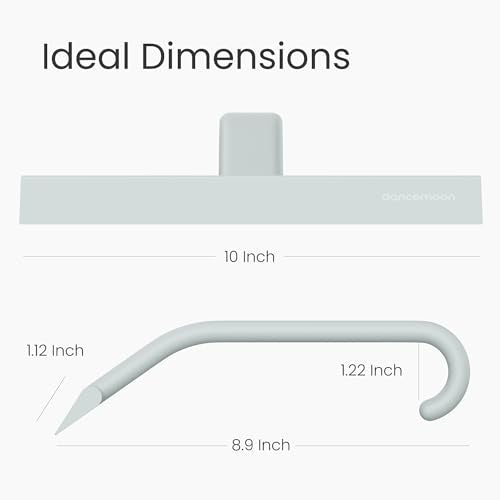 JustHang Shower Squeegee with Built-in Hook, 10-Inch Sage Green | Award-Winning Design, All-One-Piece Soft-Touch Silicone, for Glass Door, Bathroom, Window, Mirror, Tile Wall, Car - color: Sage Green