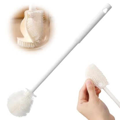 360° Flexible Silicone Bottle Brush with Long Handle, 2025 New Bottle Cleaning Brush, Deep Cleaning Brush for Narrow Neck Bottles, Water Bottles, Baby Bottles, Flasks Soft Bottle Brush (1PC) - color: 1pc