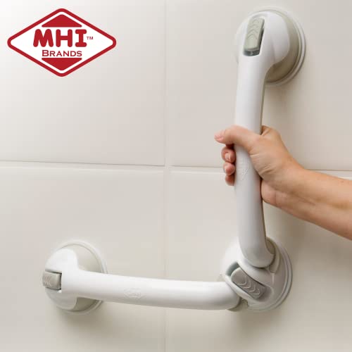 Safe-er-Grip 28-Inch Swivel Suction Cup Grab Bar for Tub and Shower, White - color: White, size: 1 Count (Pack of 1)