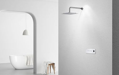 VBFF-Shower Head,rain shower head, 8 inch- Square Shower Head, 1.8 GPM Flow Rate, rainfall showerhead,VBFF07 (Chrome) - color: Chrome, size: 8 Inch