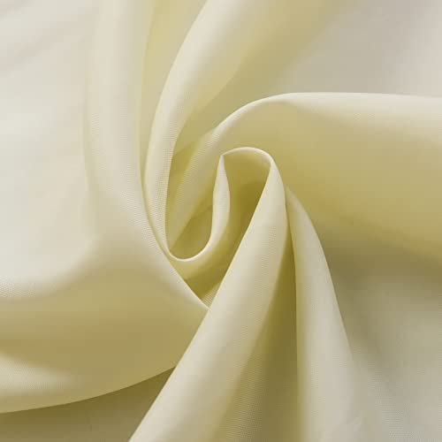 Waterproof Nylon Fabric Shower Curtain or Liner Machine Washable & Breathable 72x72inch (Standard Size) Ivory 1 Panel