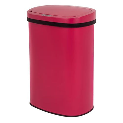 13 Gallon Kitchen Trash Can Bathroom Trash Can with Lid Red Garbage Can | Automatic Motion Sensor,50 Liter Touchless Trash Bin,Waterproof Garbage Bin Wastebasket for Toilet,Office,Caravans,Bedroom, - color: Red