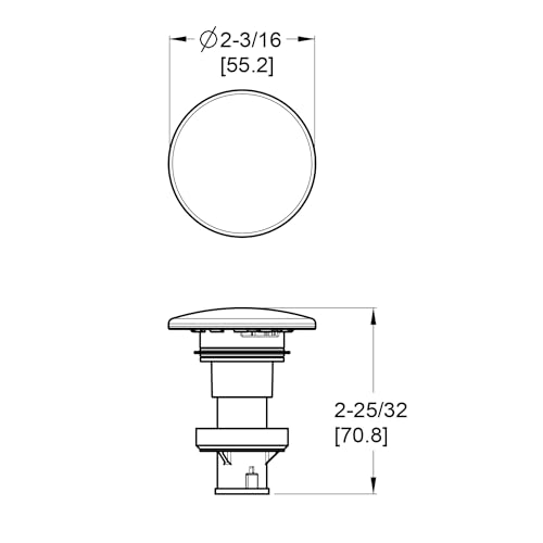 Pfister Push & Seal Drain Stopper without Logo, Polished Chrome