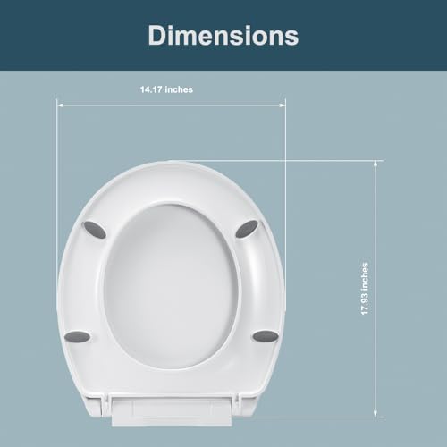 Round Slow Close Toilet Seat, Slip-Resistant, Quick Releasing for Cleaning, Easy to Install, Never Loosen, White - style: Round