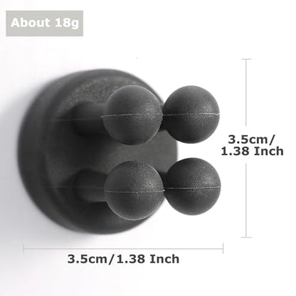 4 pcs Silicone Toothbrush Holder Multi-Function Hook Waterproof self Adhesive Single Toothbrush Hook Plug Holder for Wall for Hanging Bathroom Kitchen Living Room Office - color: Black